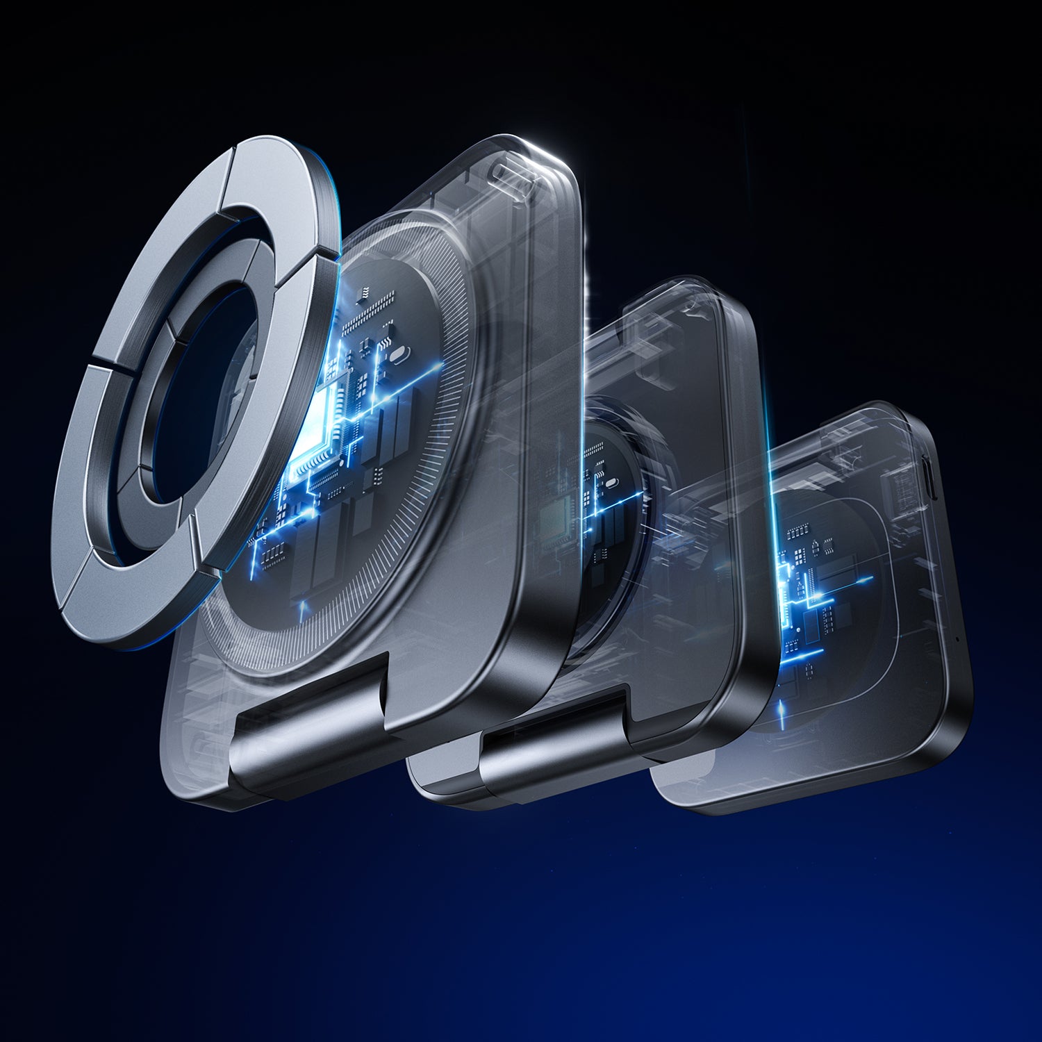 KUXIU X55 3-In-1 Foldable Magnetic Wireless Charger & Stand