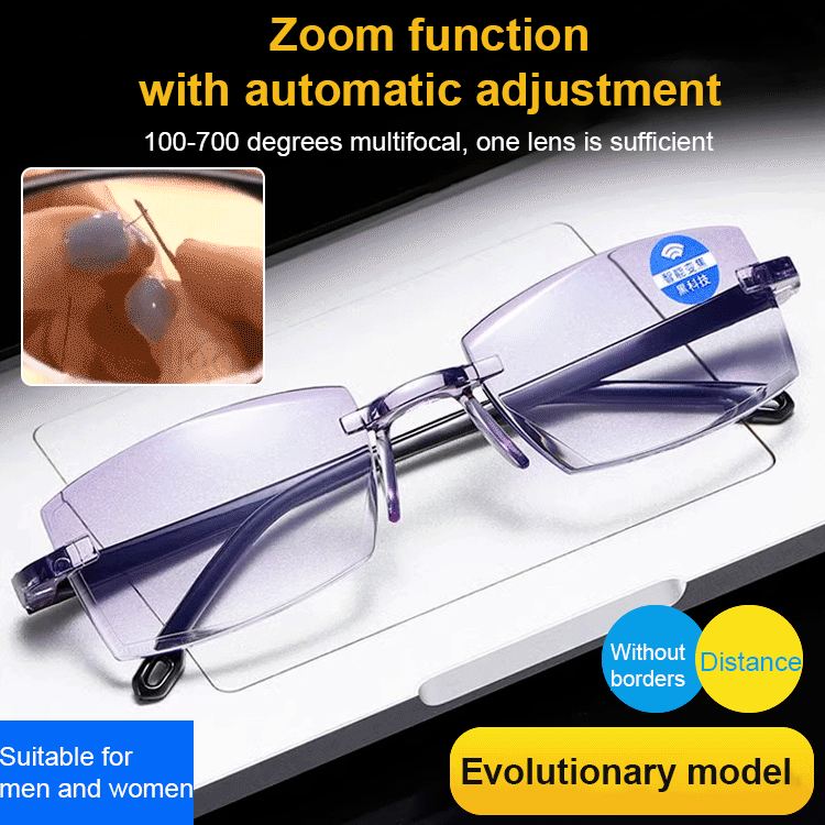 【Frameless reading glasses】Blue light protection, anti-fatigue, high-definition lenses