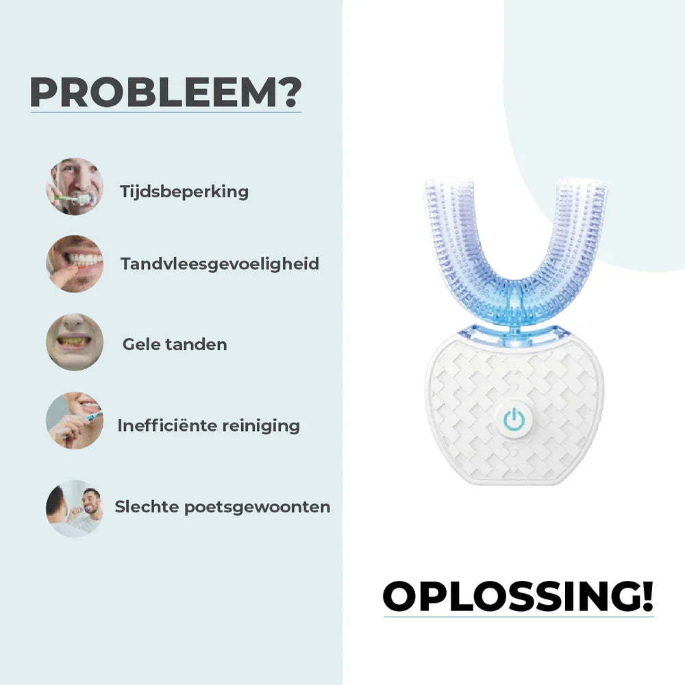 Brush-Stralende tanden in seconden