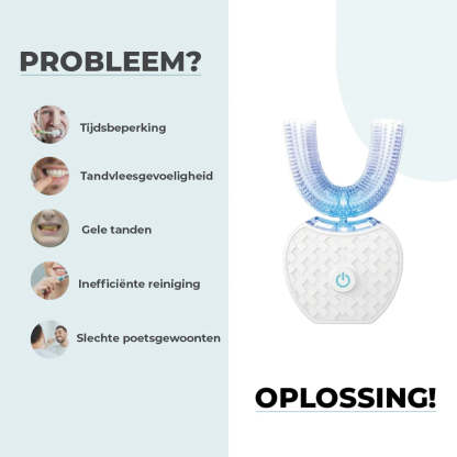 Brush-Stralende tanden in seconden