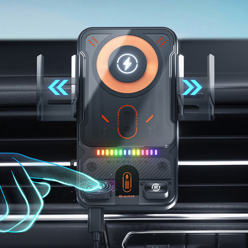 F18 Fully Automatic Smart Car Mount – Wireless Charging + Infrared Sensing