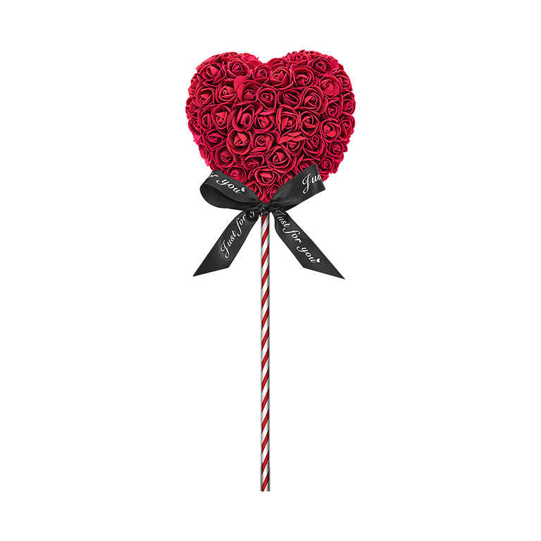 Heart Lollipops - Burgundy