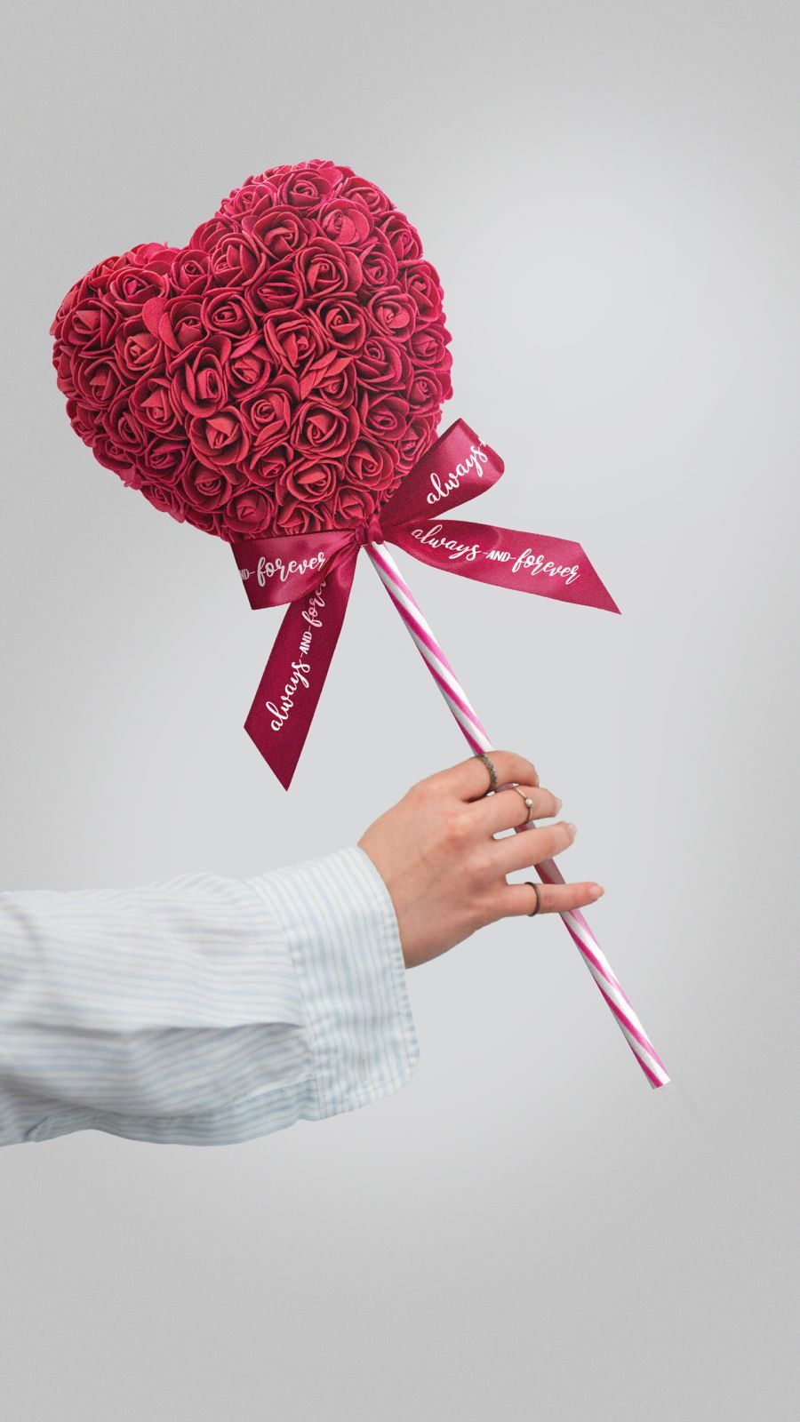 Heart Lollipops - Burgundy