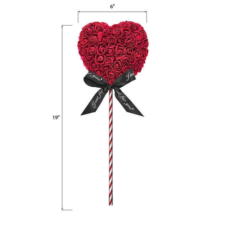 Heart Lollipops - Burgundy