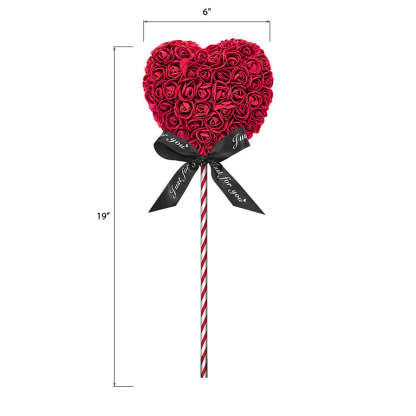 Heart Lollipops - Burgundy