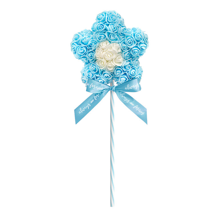 Flower Lollipop-Light Blue