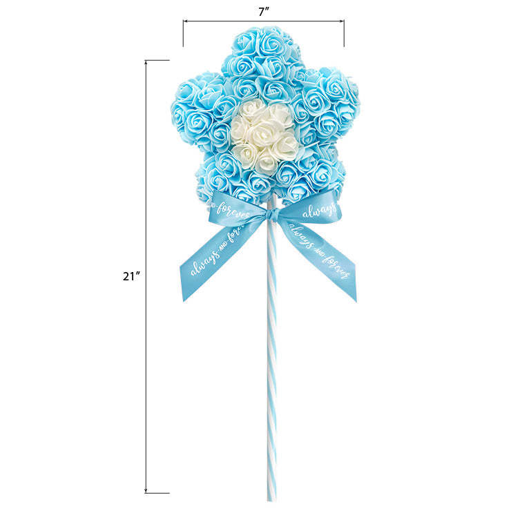Flower Lollipop-Light Blue