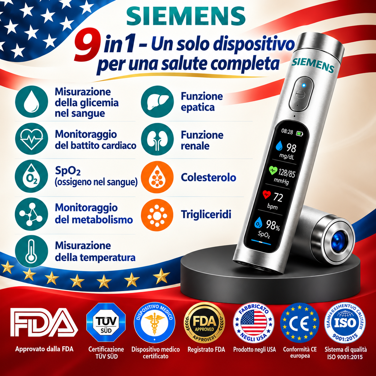 ✅ L'ultima innovazione nella tecnologia medica per il 2027: un dispositivo intelligente e non invasivo per il monitoraggio della glicemia, con una precisione del 99,9%