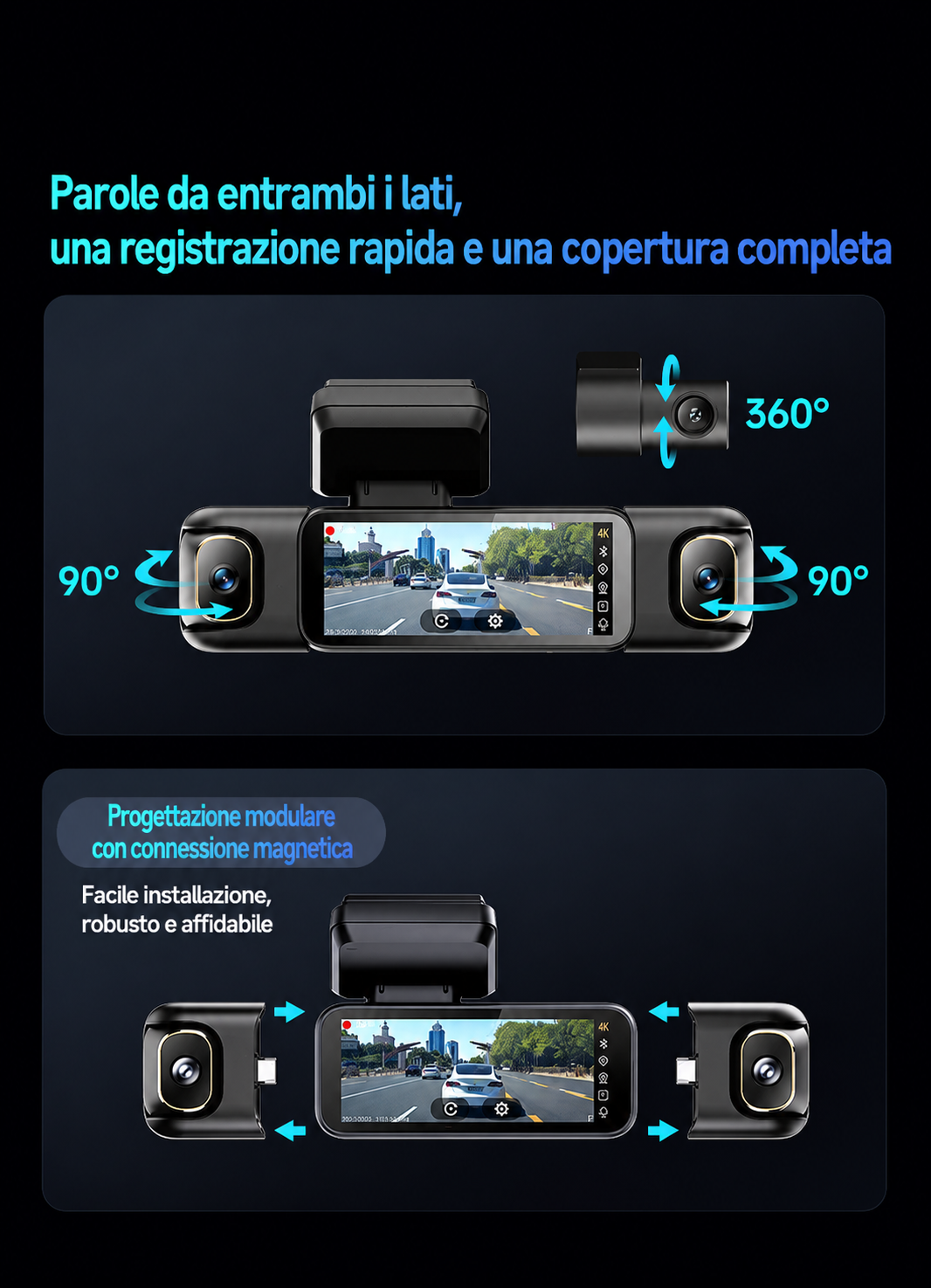 Garmin G980: Dash cam con intelligenza artificiale e controllo vocale, dotata di quattro telecamere, visuale panoramica a 360°, visione notturna 4K Ultra HD e tracciamento GPS.