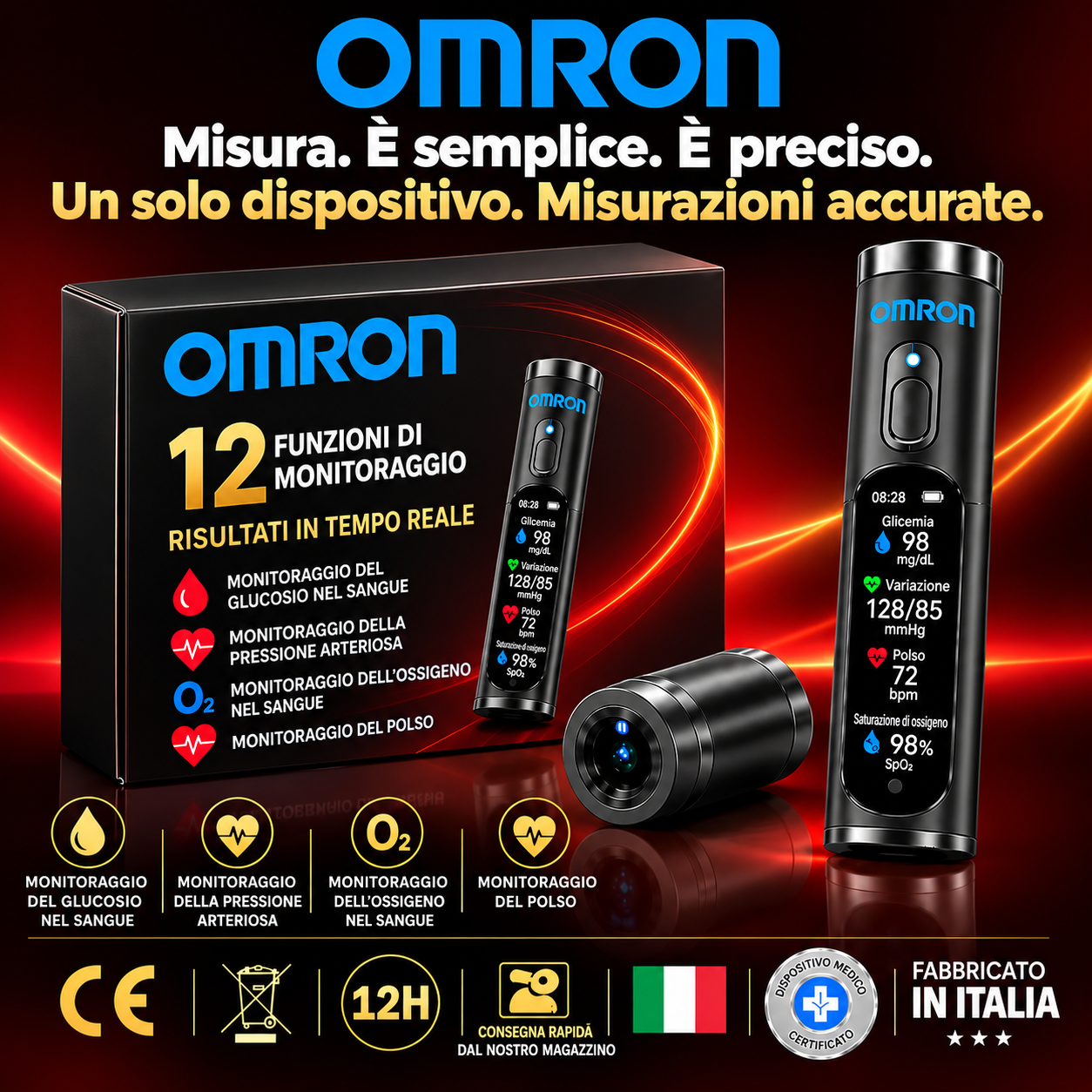 🚀 L'innovazione rivoluzionaria di Omron Healthcare per il 2026🔥 Il più recente dispositivo intelligente e non invasivo per il monitoraggio della glicemia, con una precisione del 99,9%.