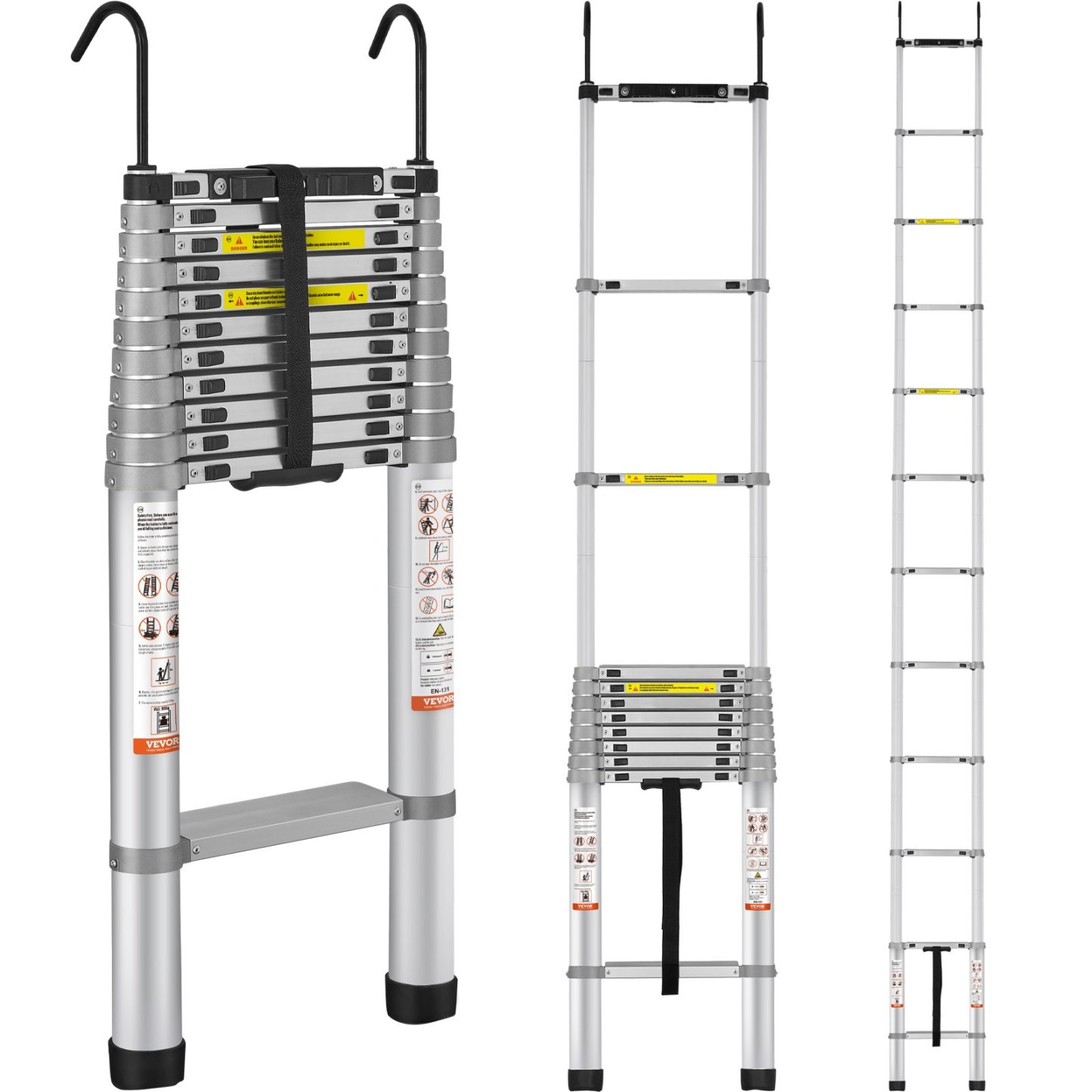 VEthtVOR Telescoping Ladder Aluminum Extension Step Multi-purpose Portable