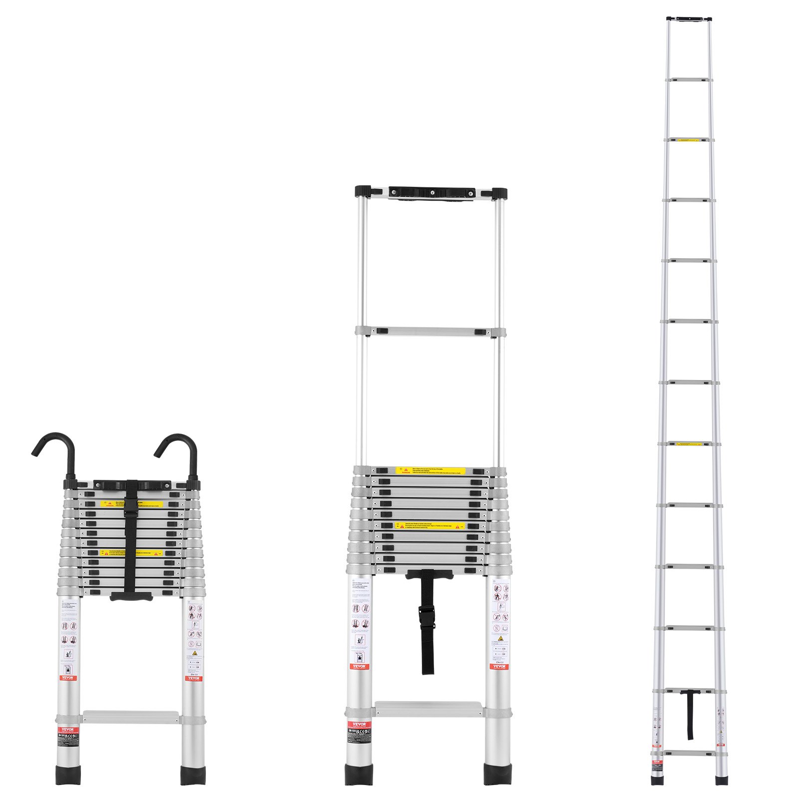 VEthtVOR Telescoping Ladder Aluminum Extension Step Multi-purpose Portable
