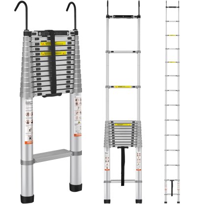 VEthtVOR Telescoping Ladder Aluminum Extension Step Multi-purpose Portable