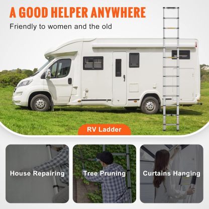 VEthtVOR Telescoping Ladder Aluminum Extension Step Multi-purpose Portable