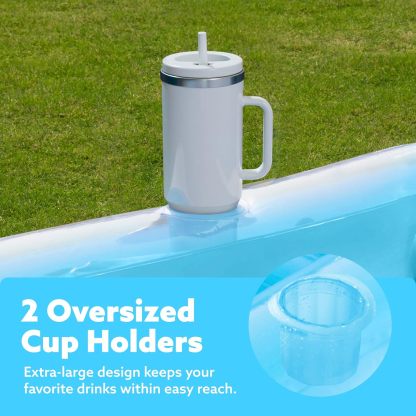 Inflatable Tanning Pool Lounger Float, 70" x 46" Pool Floats Adult with Pillow