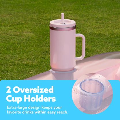 Inflatable Tanning Pool Lounger Float, 70" x 46" Pool Floats Adult with Pillow