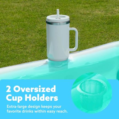 Inflatable Tanning Pool Lounger Float, 70" x 46" Pool Floats Adult with Pillow