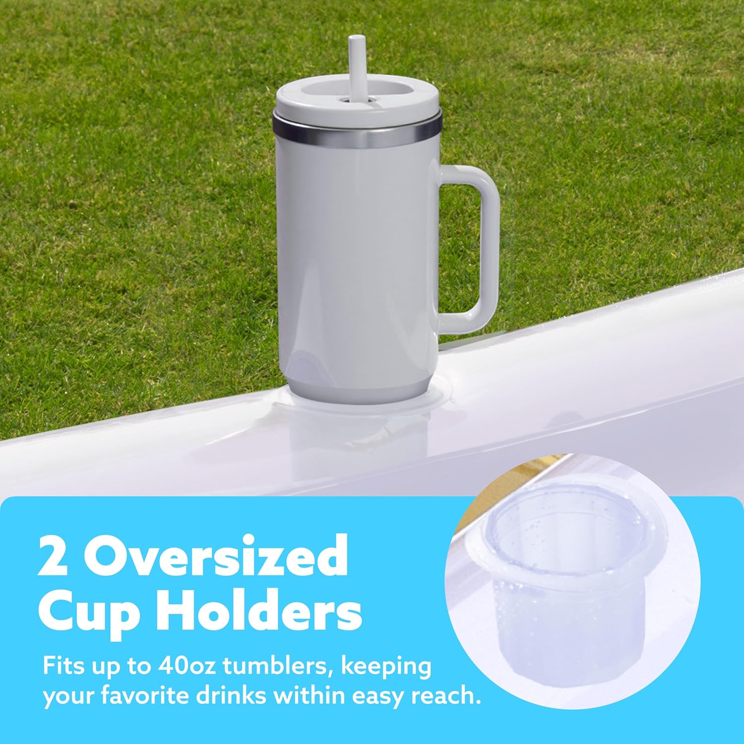 Inflatable Tanning Pool Lounger Float, 70" x 46" Pool Floats Adult with Pillow