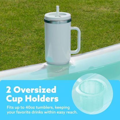 Inflatable Tanning Pool Lounger Float, 70" x 46" Pool Floats Adult with Pillow