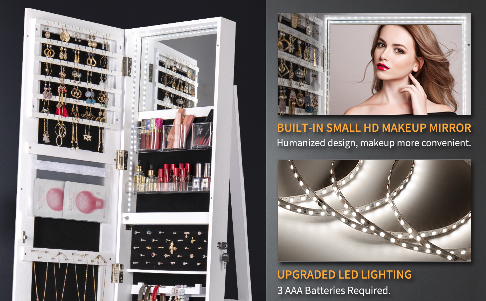 full length mirror jewelry cabinet