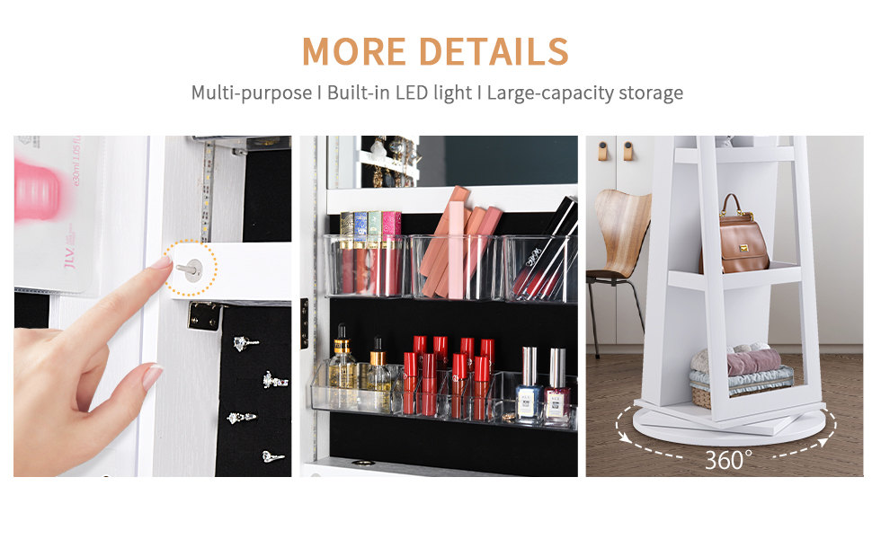 full length mirror jewelry cabinet