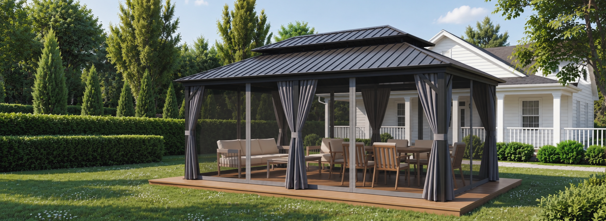 12' x 16' Outdoor Patio Hardtop Gazebo