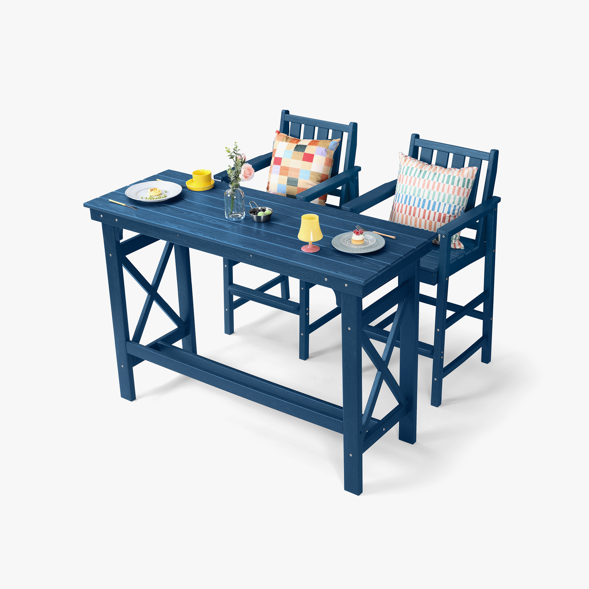 3/5-Piece HDPE Outdoor Bar Stools Set - DS080