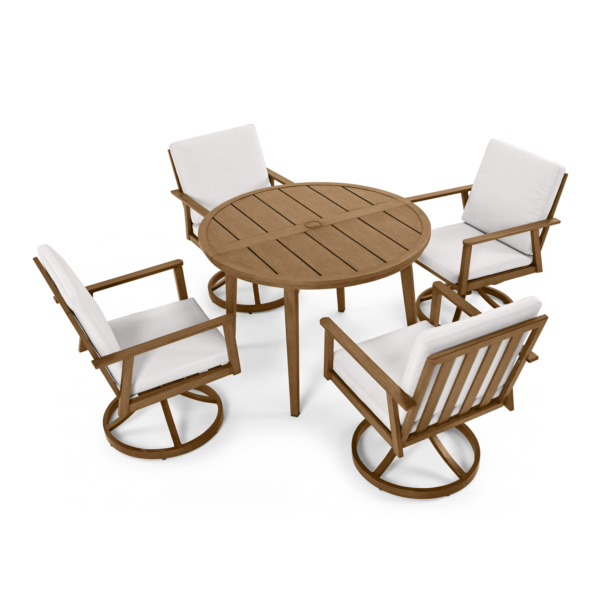 5-Piece Aluminum Round Patio Dining Set - DS083