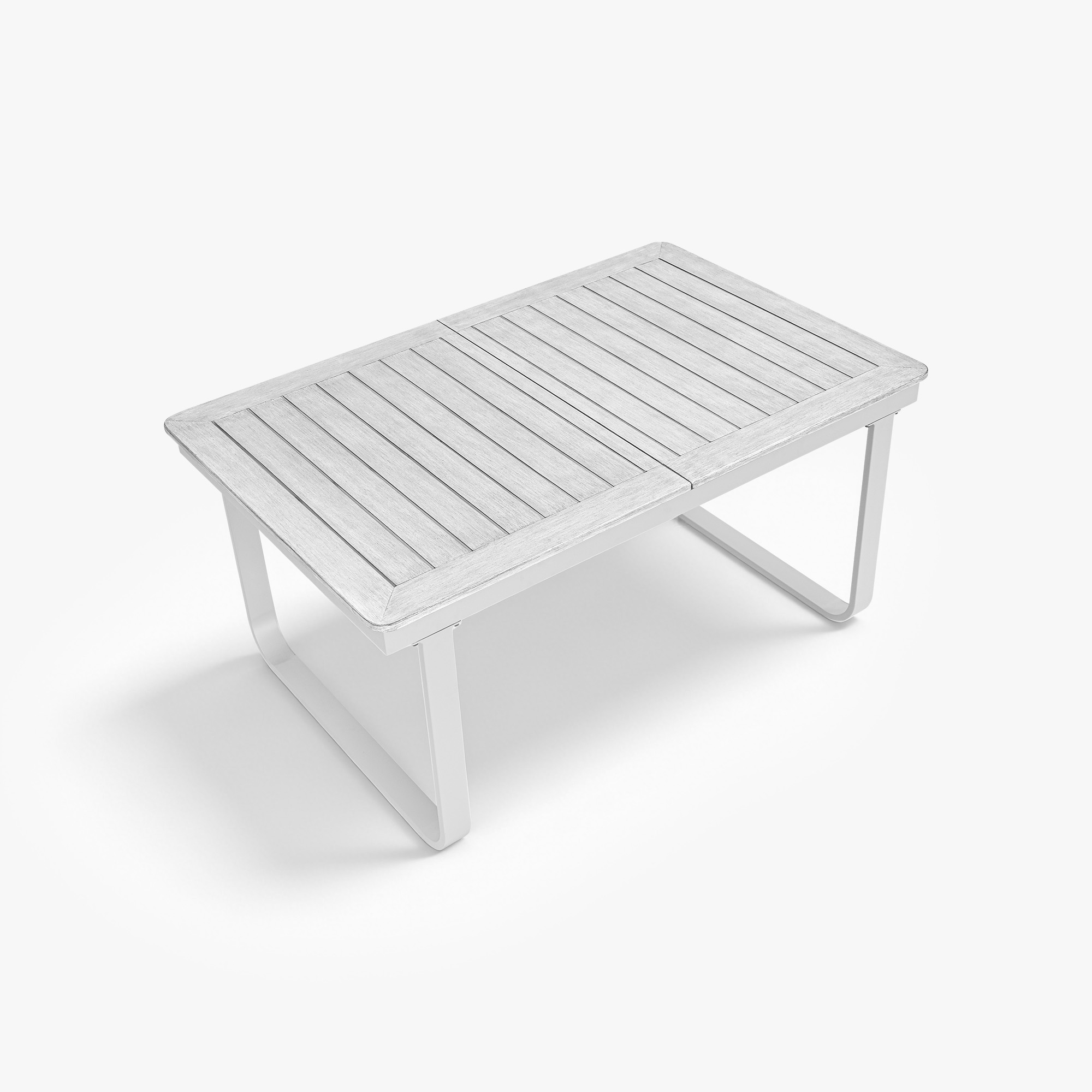 Expandable Patio Outdoor Dining Table with U-Shape Legs for 6-8 Person - D056