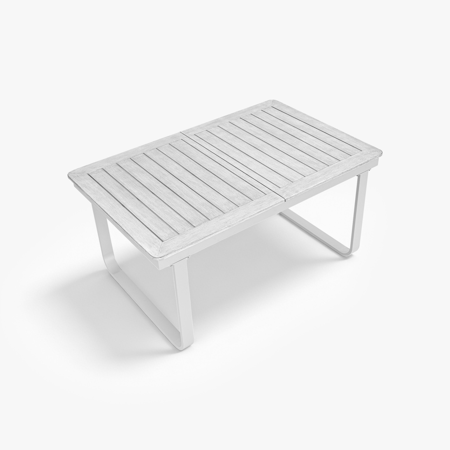 Expandable Patio Outdoor Dining Table with U-Shape Legs for 6-8 Person - D056