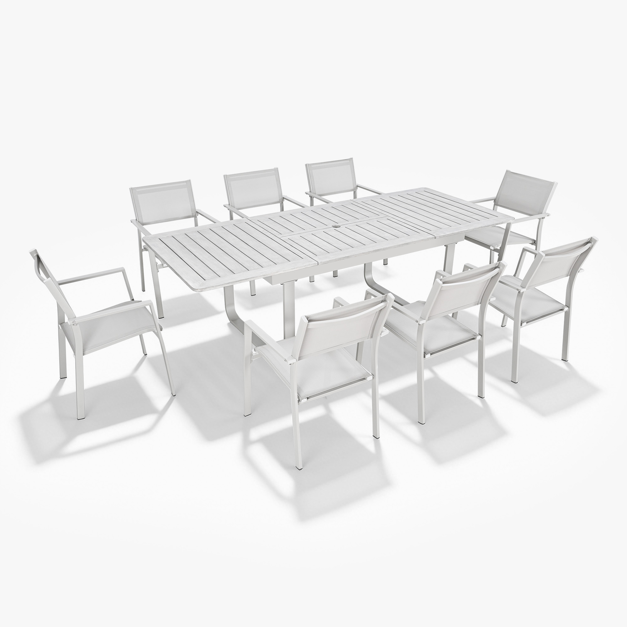 9-Piece Extendable Patio Outdoor Dining Set for 8 person - DS057