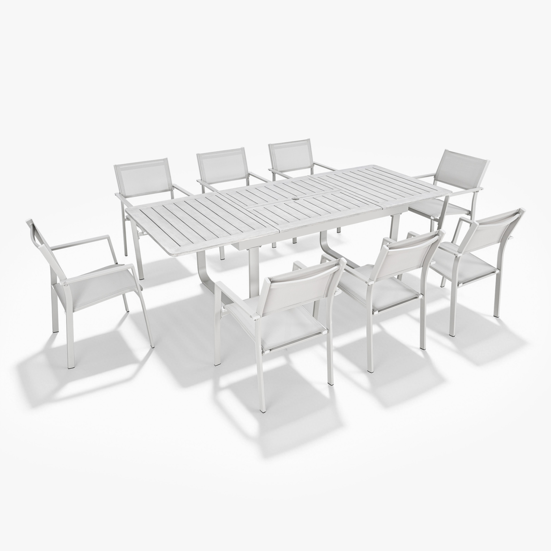9-Piece Extendable Patio Outdoor Dining Set for 8 person - DS057