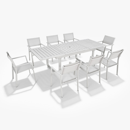 9-Piece Extendable Patio Outdoor Dining Set for 8 person - DS057