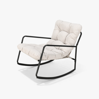 Metal Comfy Modern Patio Rocking Chair - C032-1
