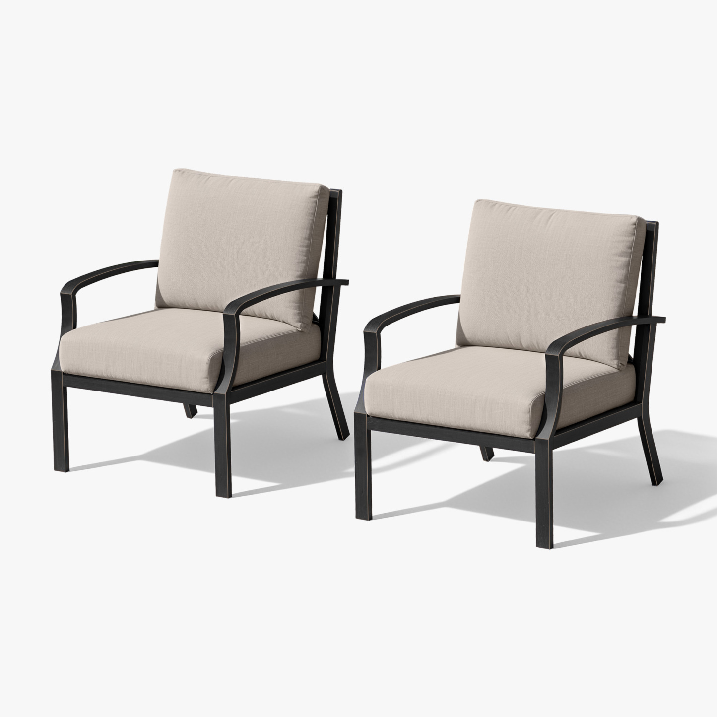 2-piece Deep-Seating Patio Sofa Armchair- C066