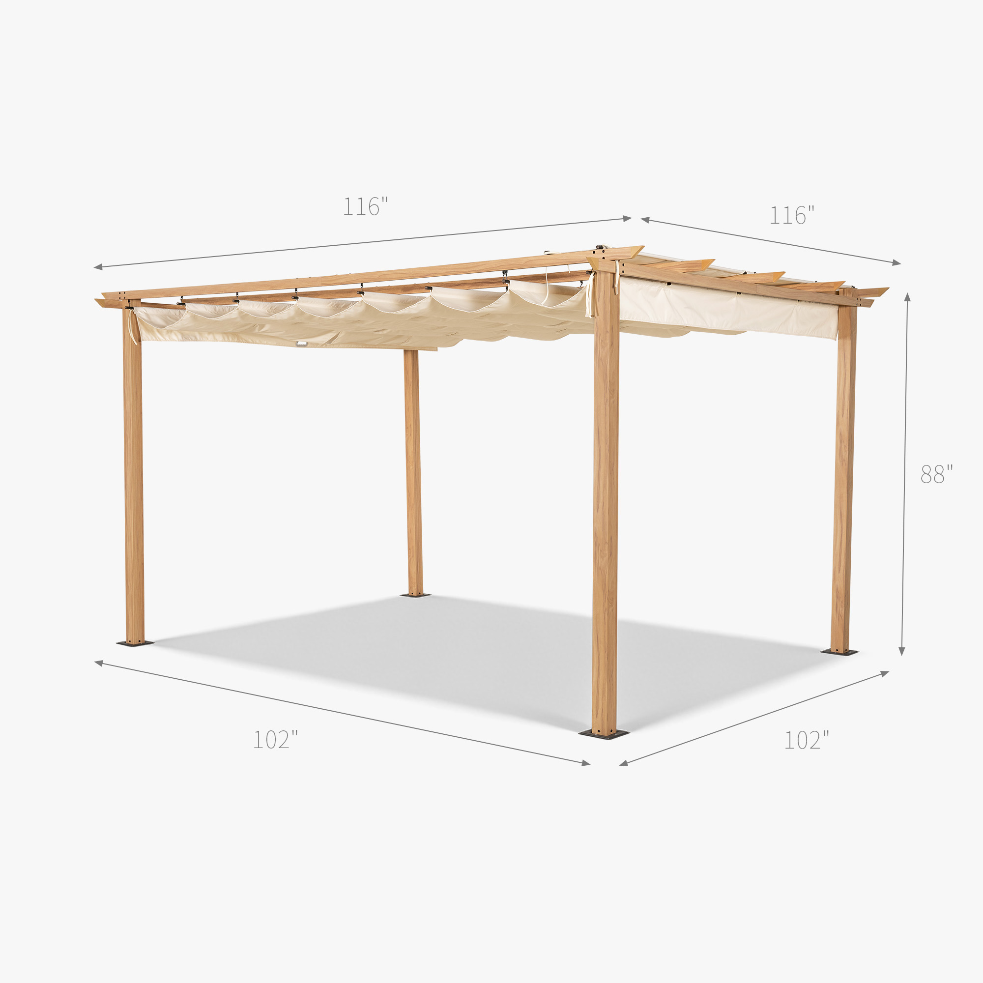 Aluminum Retractable Pergola Canopy - P071
