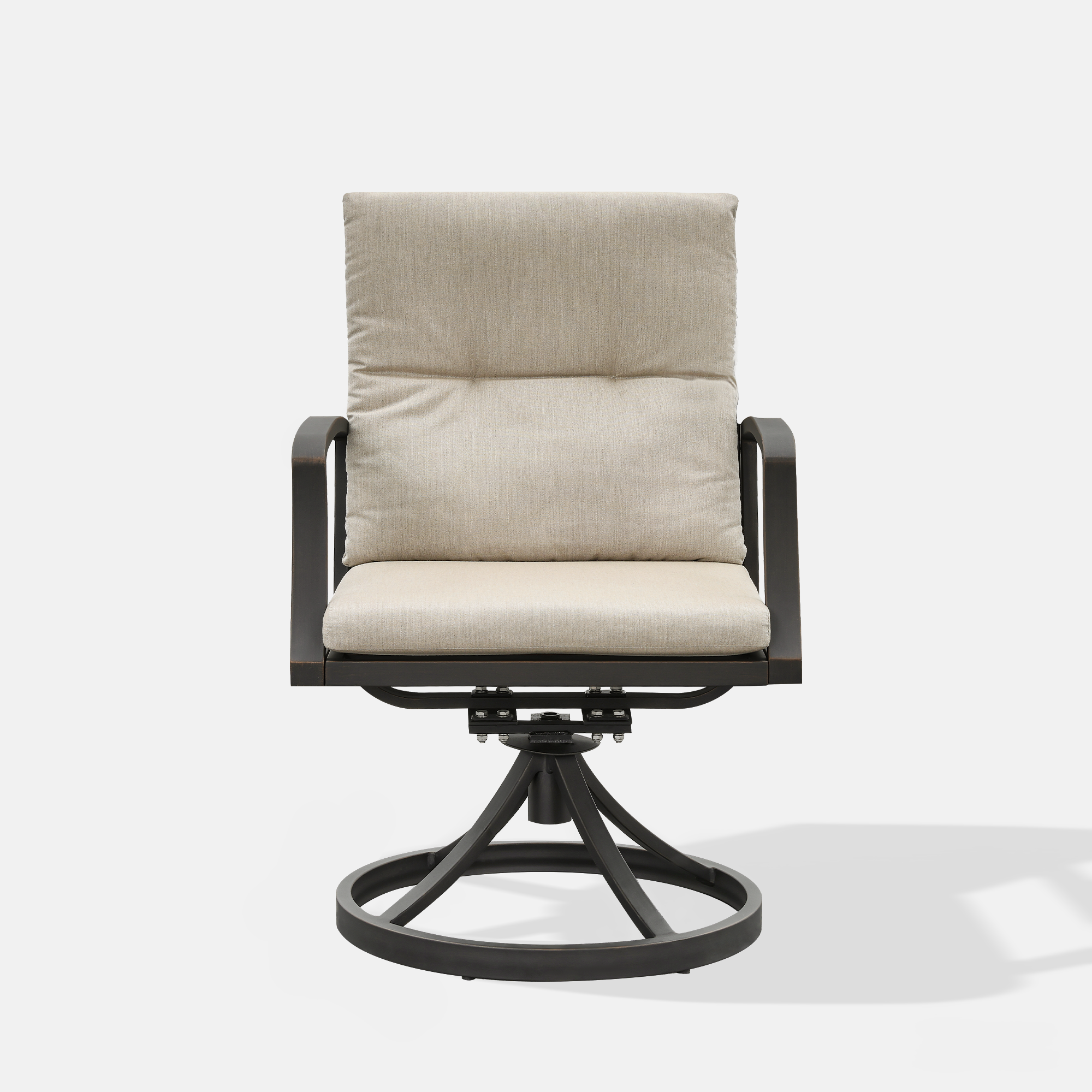 2-piece Patio Swivel Dining Chairs - C025