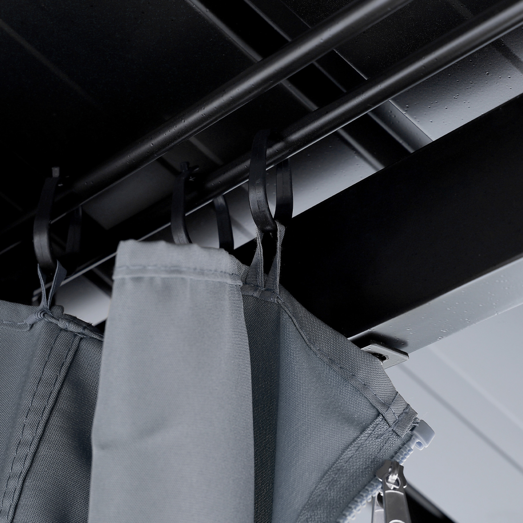 12' x 20' Outdoor Patio Hardtop Gazebo with Netting and Curtains - G030-5