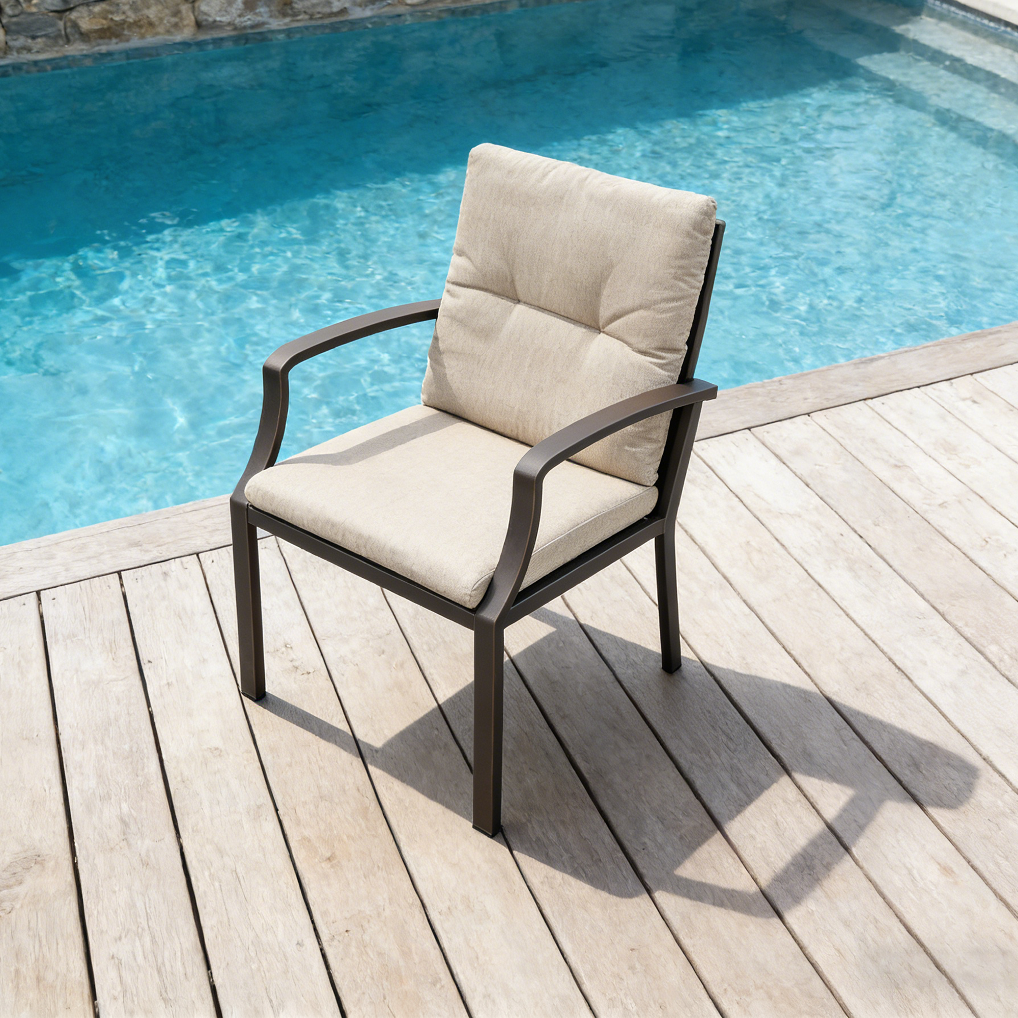 2-piece Patio Outdoor Dining Chairs Set with Washable Cushions - C024