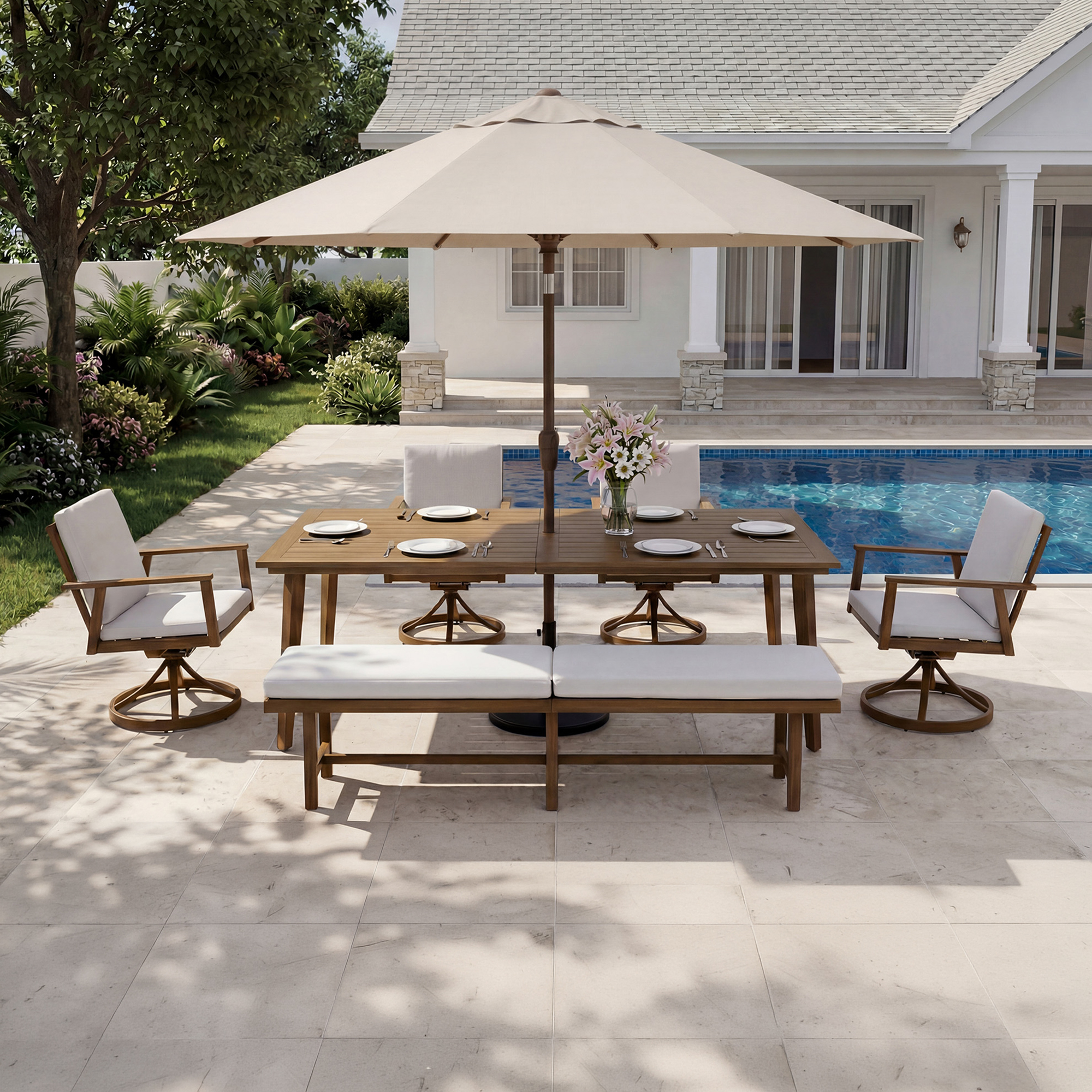 outdoor dining chairs aluminum frame swivel