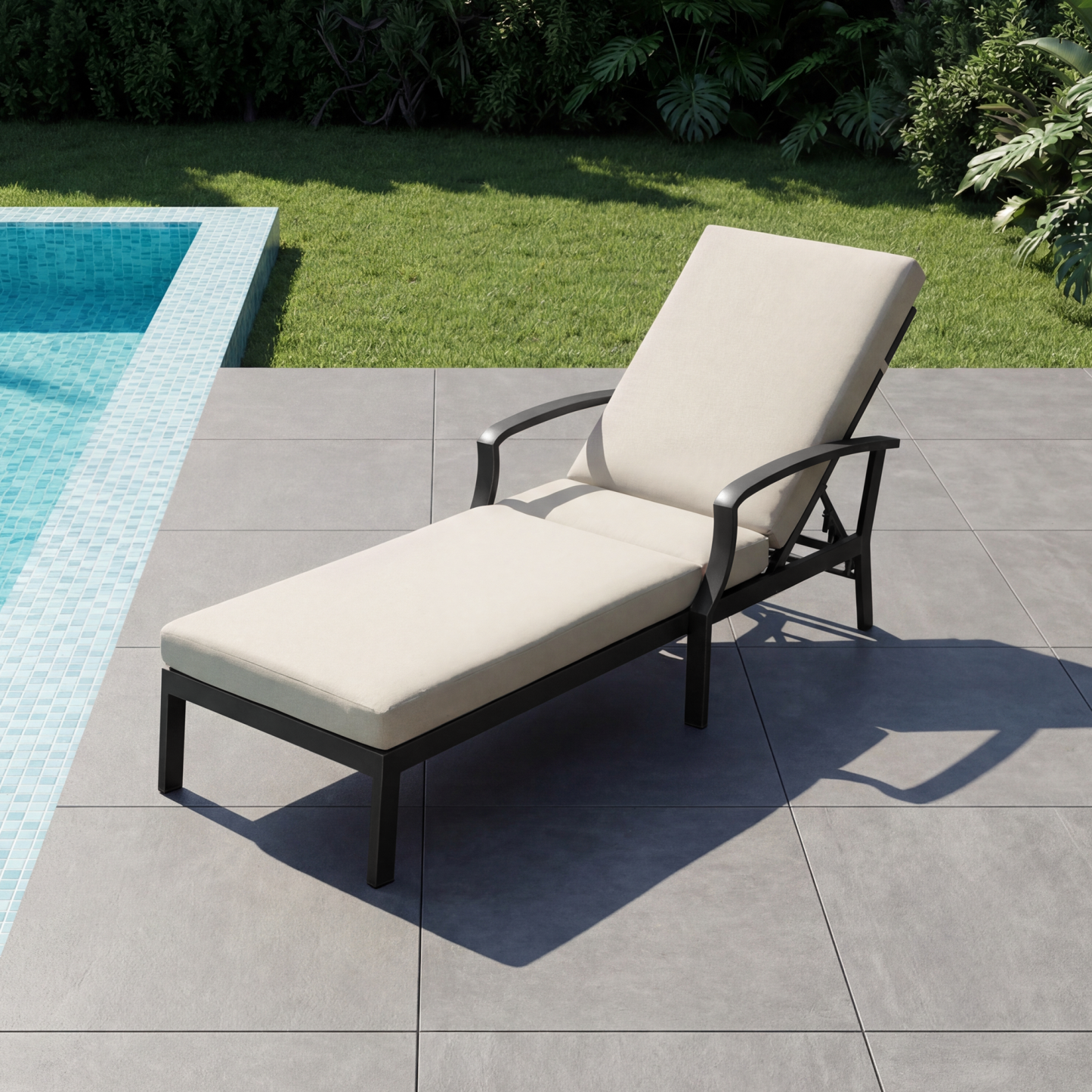 Patio Outdoor Lounge with Adjustable Backrest - L008-1