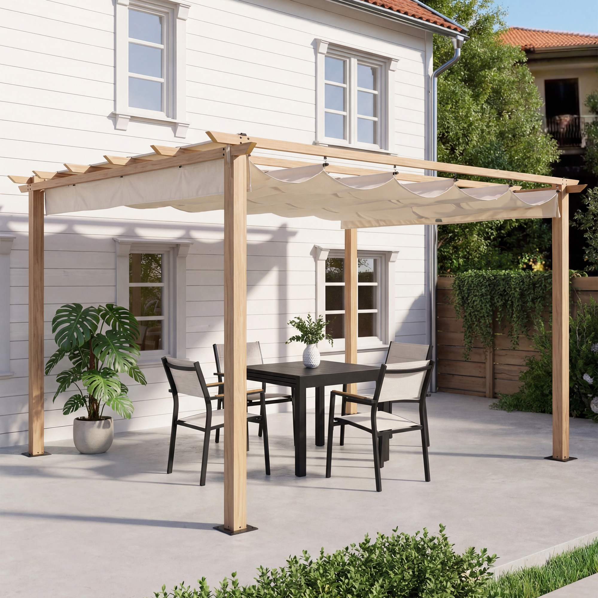 Aluminum Retractable Pergola Canopy - P071