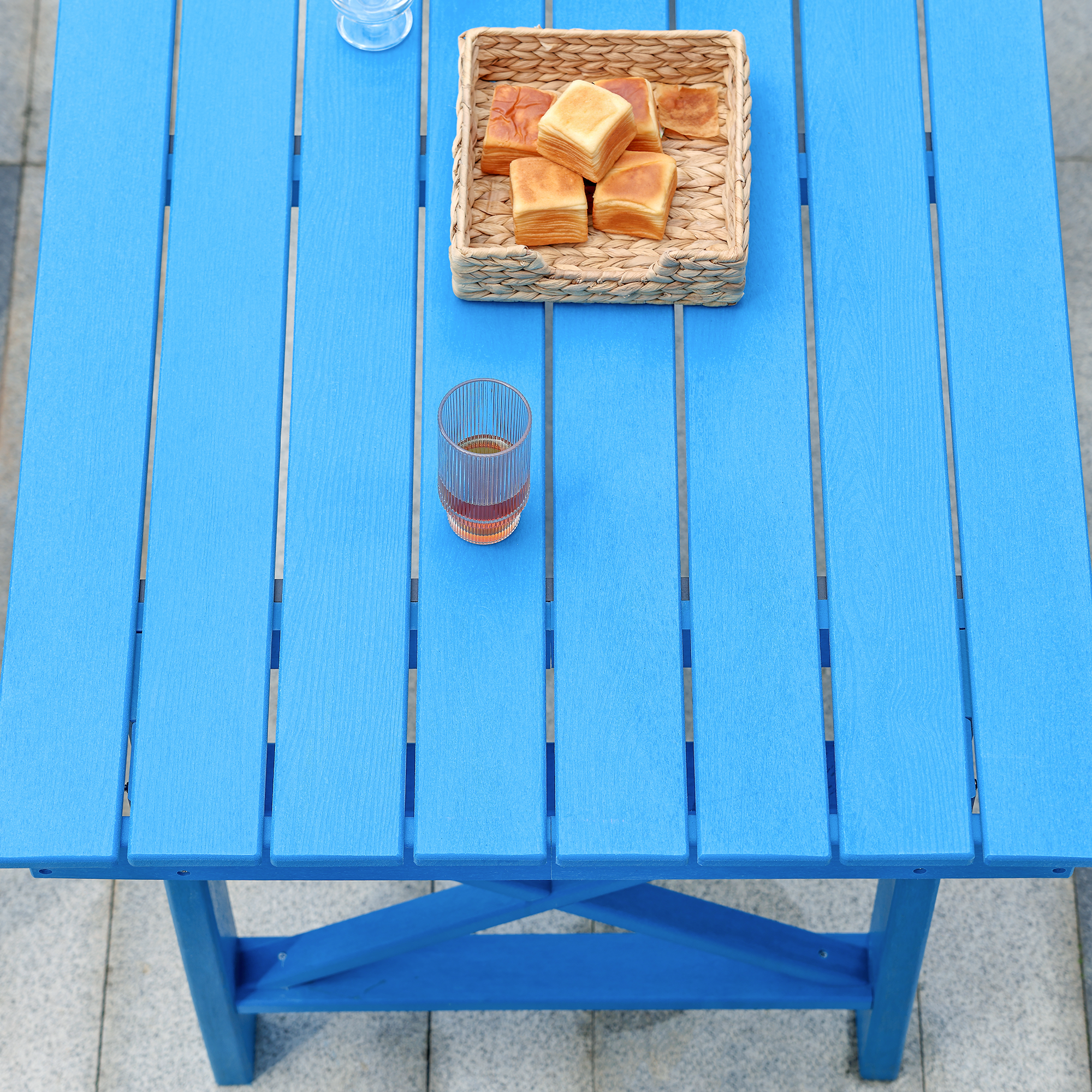 HDPE Patio Outdoor Dining Table for 6 - D073