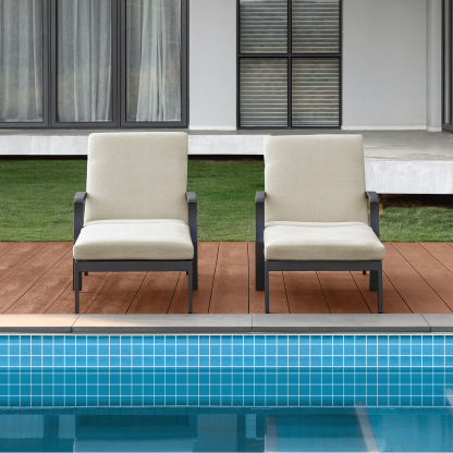 2/3-Piece Patio Outdoor Lounge with Adjustable Backrest Set - L008-3