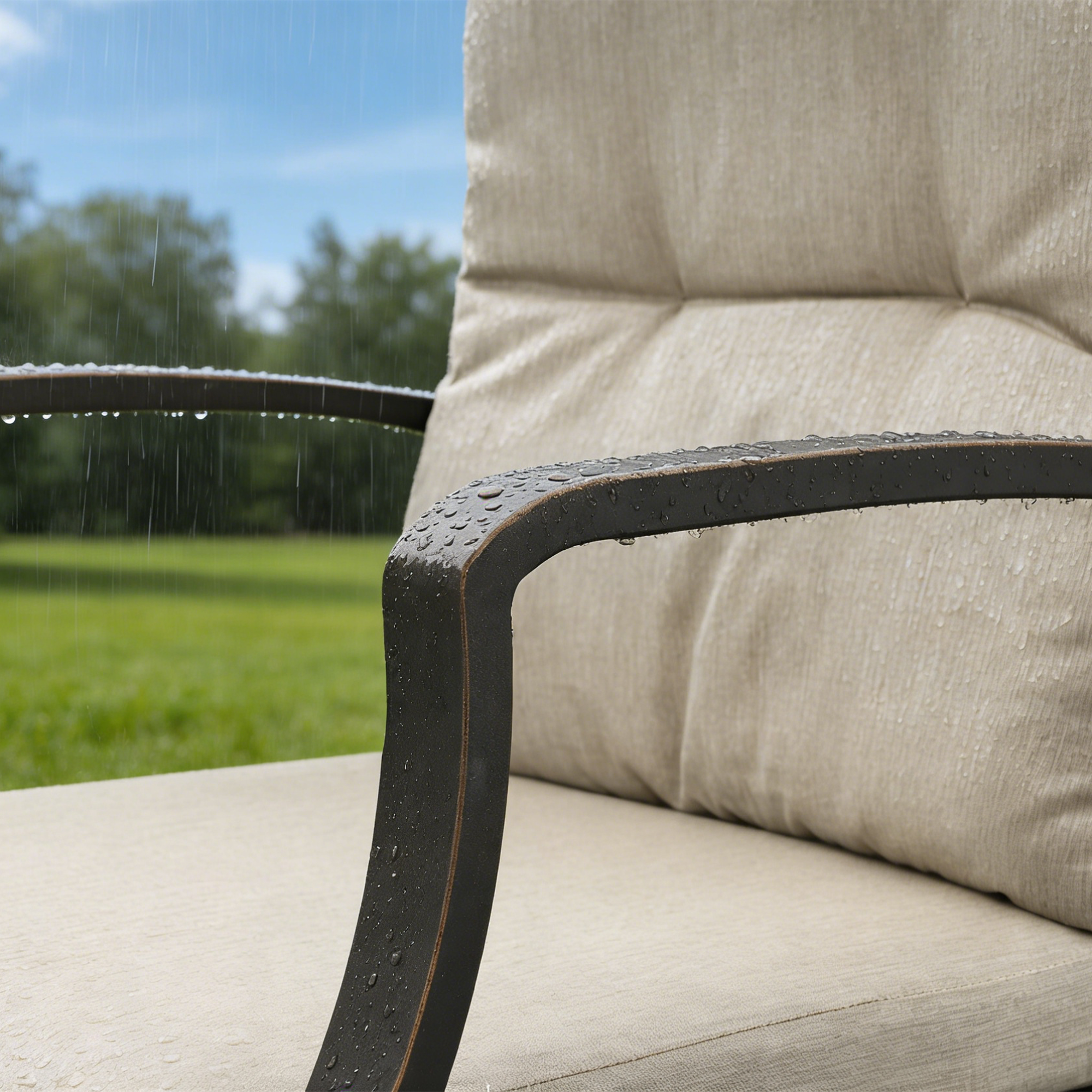 2-piece Patio Swivel Dining Chairs - C025