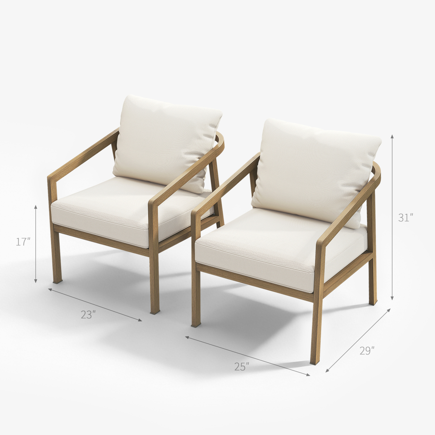 2-piece Patio Outdoor Armchair Set - C041