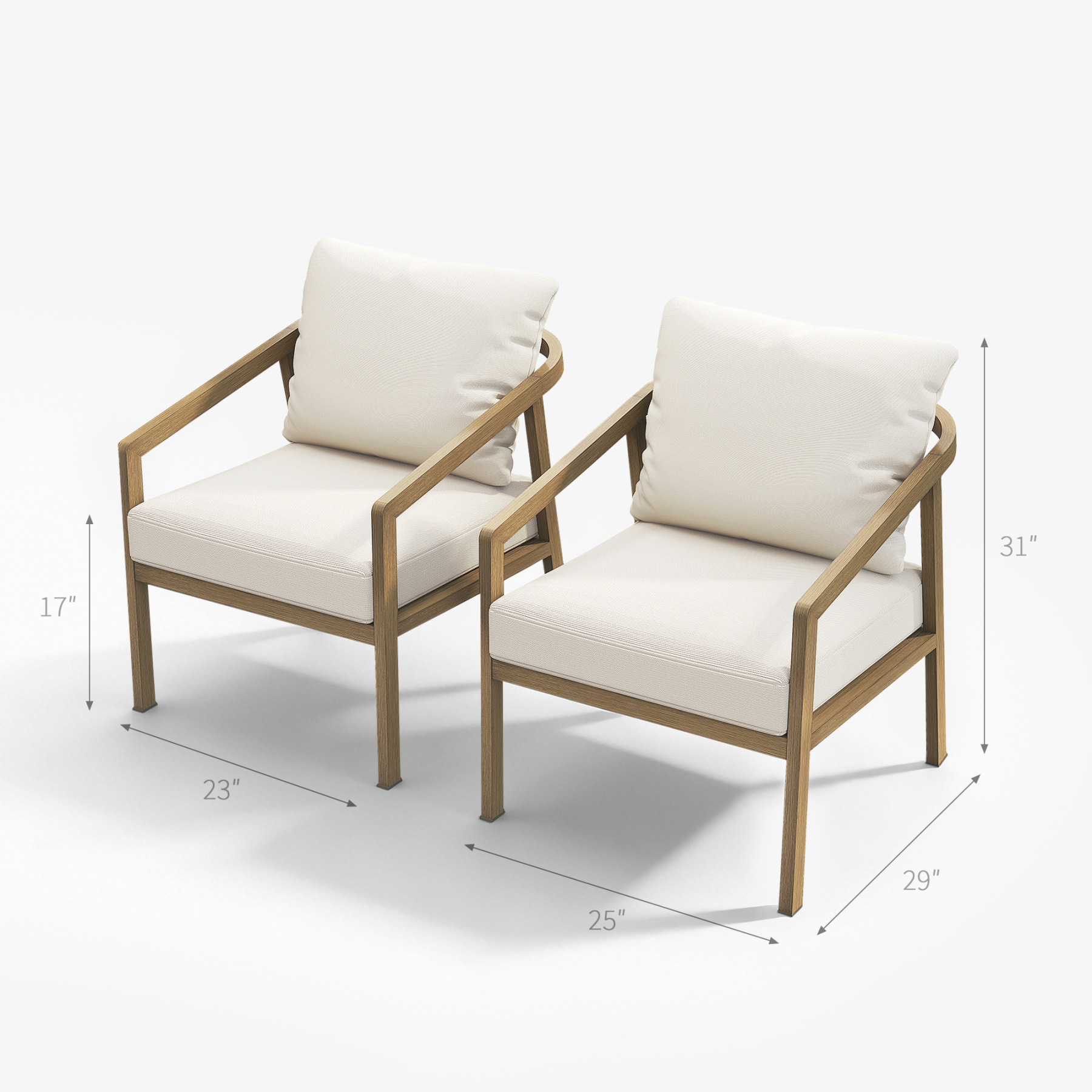 2-piece Patio Outdoor Armchair Set - C041