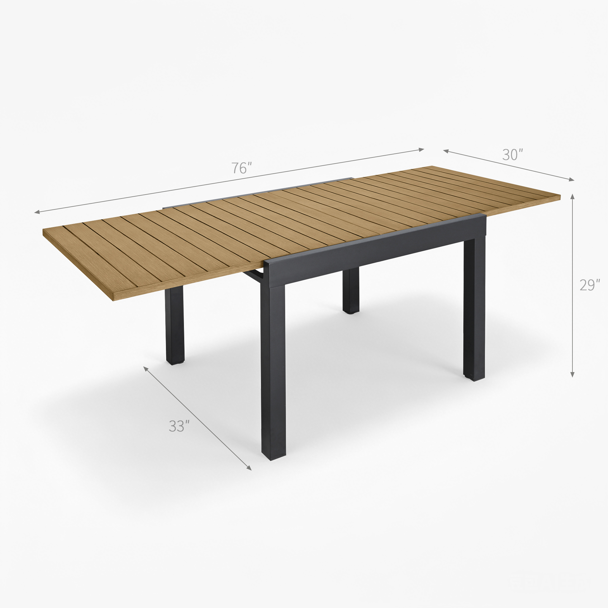 9-Piece Extendable Outdoor Dining Set for 8 Person- DS065-1
