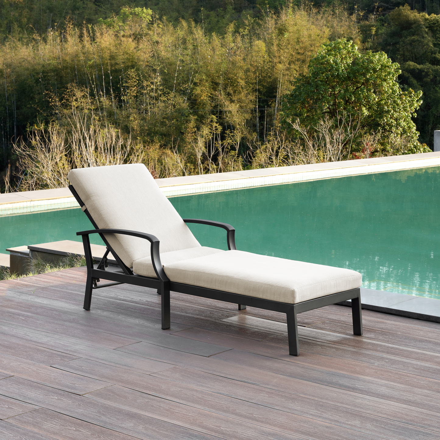 Patio Outdoor Lounge with Adjustable Backrest - L008-1