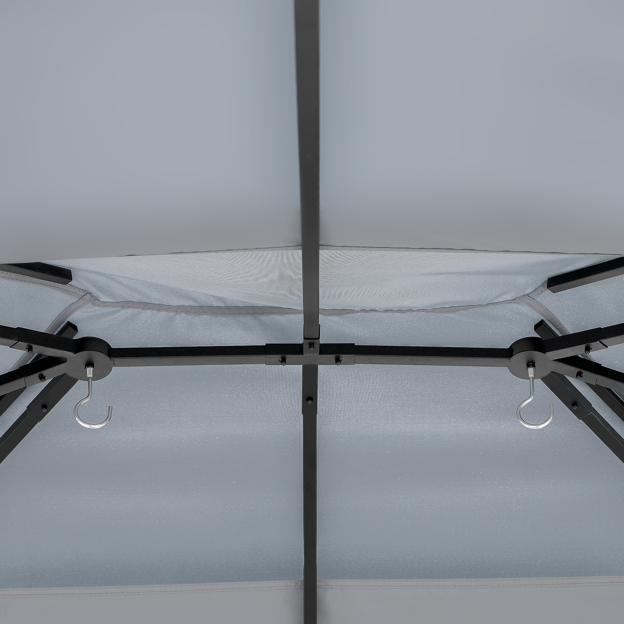 Outdoor Steel Frame Patio Gazebo with Double Roofs - P081